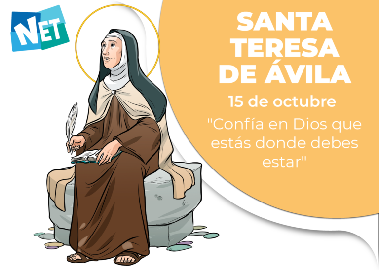 La primera mujer en recibir el título de Doctora de la Iglesia; en sus escritos podemos ver su amor a la Humanidad de Jesucristo y a la Eucaristía; su devoción a san José y a la Santísima Virgen así como su fidelidad a la Iglesia.